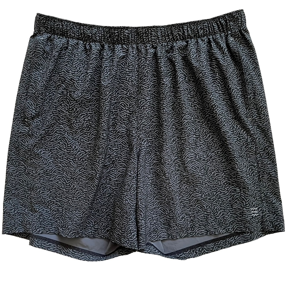 Free Fly Apparel Men's Black & Gray Patterned Shorts